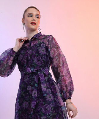 Tokyo Talkies Women Shirt Purple Mini/Short Dress