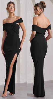 Traquila Women Bodycon Black Maxi/Full Length Dress