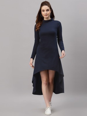 METRONAUT Women High Low Blue Dress