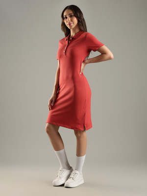 TOMMY HILFIGER Women T Shirt Red Above Knee/Mid Thigh Length Dress