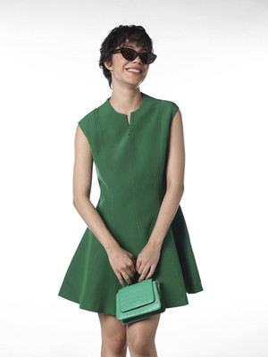 ONLY Women A-line Green Mini/Short Dress