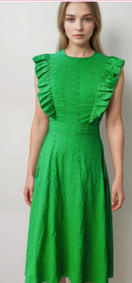 Imagination by Priya Women Fit and Flare Green Midi/Calf Length Dress
