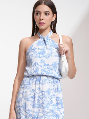 Tokyo Talkies Women Fit and Flare White Mini/Short Dress
