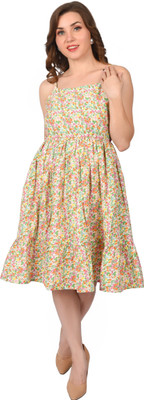 Edyssa Women Empire Waist Multicolor Knee Length Dress