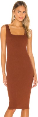 Atira Fashion Women Bodycon Brown Dress