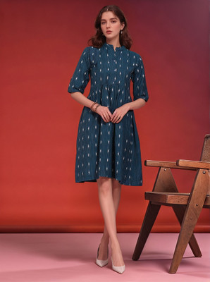 Moda Rapido Women Asymmetric Multicolor Midi/Calf Length Dress