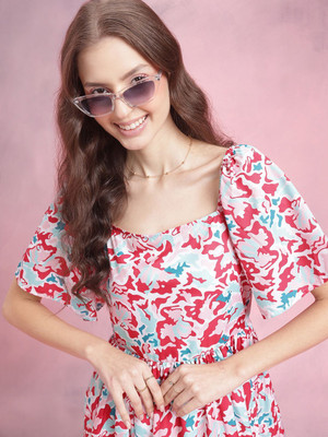 Dressberry Women A-line Multicolor Midi/Calf Length Dress