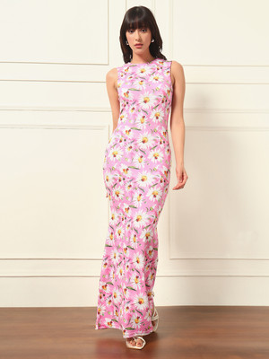 TANDUL Women Bodycon Multicolor Maxi/Full Length Dress