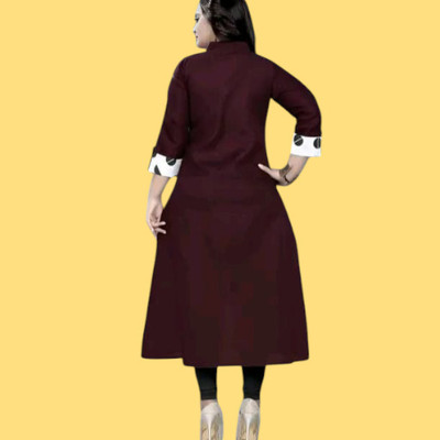 Suhani Fashionmk Women Embroidered Straight Kurta(Red, White)