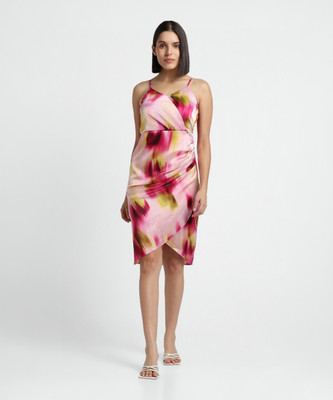 Allen Solly Women Bodycon Multicolor Knee Length Dress