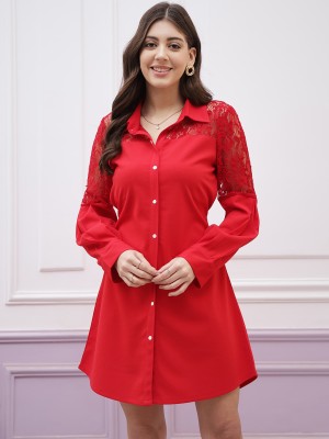 ATHENA Women Shirt Red Dress