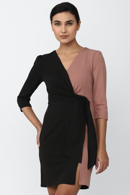 VAN HEUSEN Women Bodycon Black Above Knee/Mid Thigh Length Dress