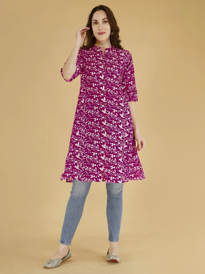 HouseOfCommon Women A-line Multicolor Knee Length Dress