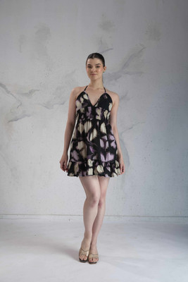 Dressberry Women Fit and Flare Black Mini/Short Dress