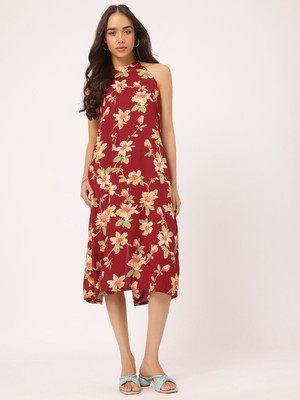Dressberry Women Sheath Red Midi/Calf Length Dress