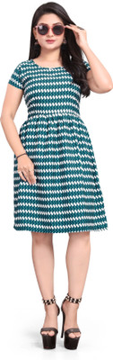 HOUSE OFF COMMON Women A-line Gold Knee Length Dress