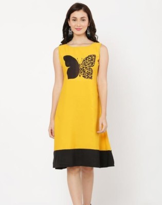 Aayansh Fashion Women Fit and Flare Yellow Dress