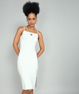 TOMMY HILFIGER Women Bodycon White Dress