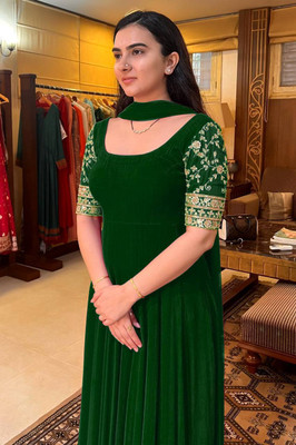 ICCOLLECTION Anarkali Gown(Green)
