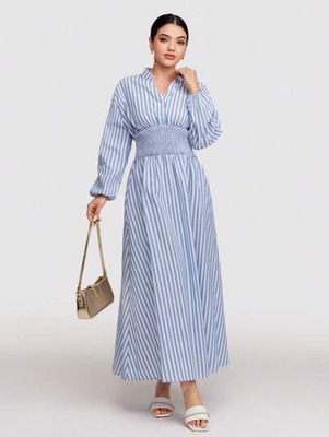Taraviya Women Maxi Blue Full Length Dress
