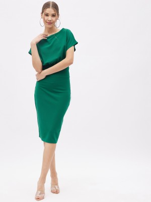 HARPA Women Bodycon Dark Green Dress