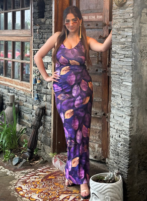 TANDUL Women Bodycon Multicolor Maxi/Full Length Dress