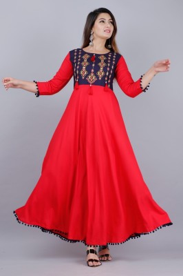 VASANT APPAREL Women Ethnic Dress Red Dress