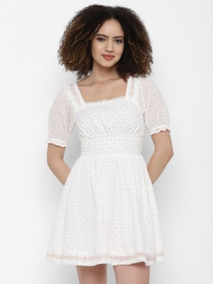 American Eagle Outfitters Women A-line White Dress