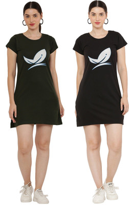 THE PREEGO Women Ethnic Dress Multicolor Above Knee/Mid Thigh Length Dress