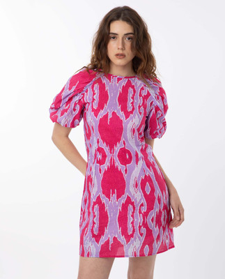 RAREISM Women A-line Pink Mini/Short Dress