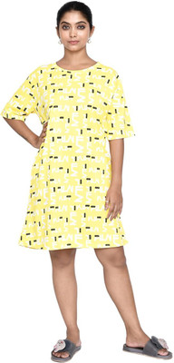 altius Women A-line Yellow Knee Length Dress