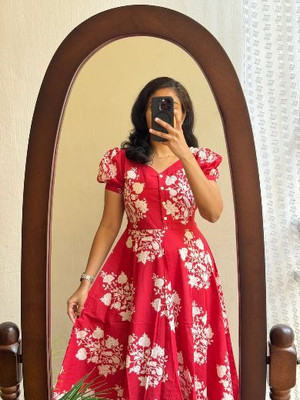 LIRATH Anarkali Gown(Red)