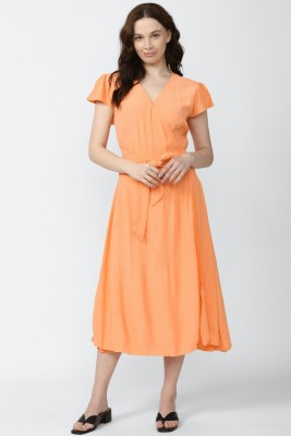 VAN HEUSEN Women A-line Orange Dress