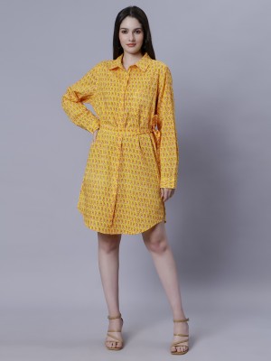 MINGLAY Women A-line Yellow, White, Maroon Dress