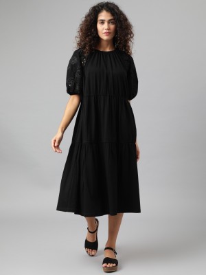 Anai Women A-line Black Dress