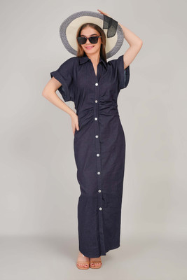 Gul West Women Maxi Blue Full Length Dress