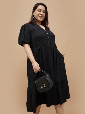 Nexus by Lifestyle Women A-line Black Dress