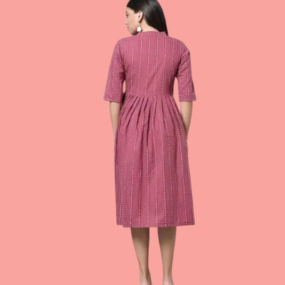 Suhani Fashionmk Women Printed Straight Kurta(Red, Maroon)