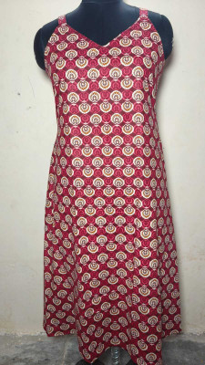 ayan designer Women A-line Maroon Midi/Calf Length Dress