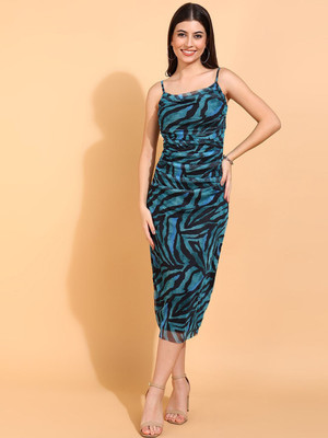 Dressberry Women Sheath Black Midi/Calf Length Dress