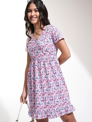 Tokyo Talkies Women Fit and Flare Multicolor Mini/Short Dress