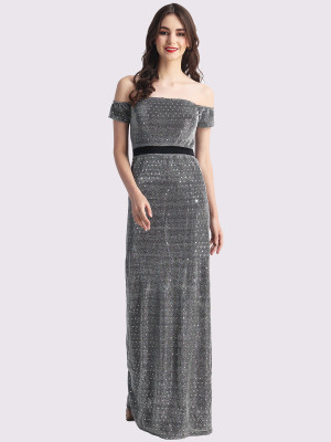 Finian Women Gown Grey Maxi/Full Length Dress