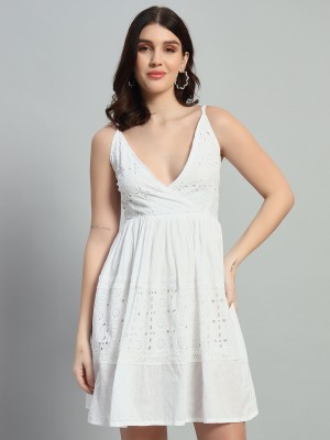 ROSEMELON Women A-line White Dress