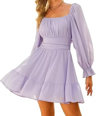 Alena Women A-line Purple Dress