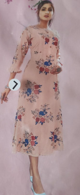 Snjc Women A-line Green Above Knee/Mid Thigh Length Dress