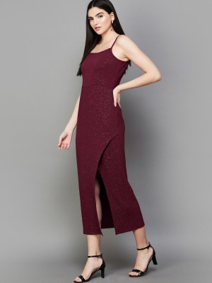 CODE by Lifestyle Women A-line Maroon Dress