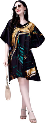 METRONAUT Women Kaftan Multicolor Knee Length Dress