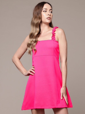 bebe Women A-line Pink Mini/Short Dress