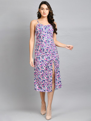 Dressberry Women Fit and Flare White Below Knee Dress