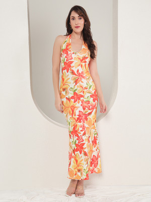TANDUL Women Bodycon Yellow Ankle Length Dress